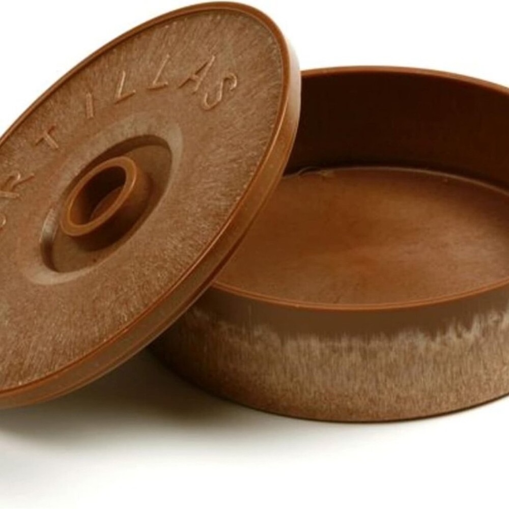 Norpro Tortilla or Pancake Keeper Warmer with Lid – Brown Textured Finish